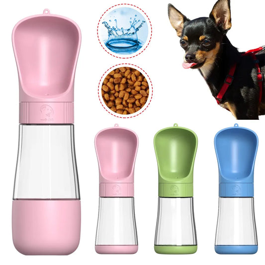 2 In 1 Portable Dog Water Bottle For Small Large Dogs Cats Outdoor Walking Drinking Bowls Pet Feeder Puppy Chihuahua Supplies (YYDSpet store)